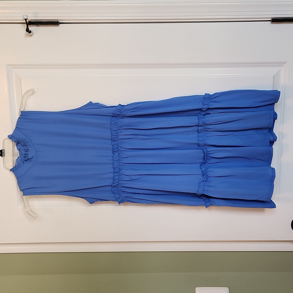 Sleeveless tiered ruffle dress